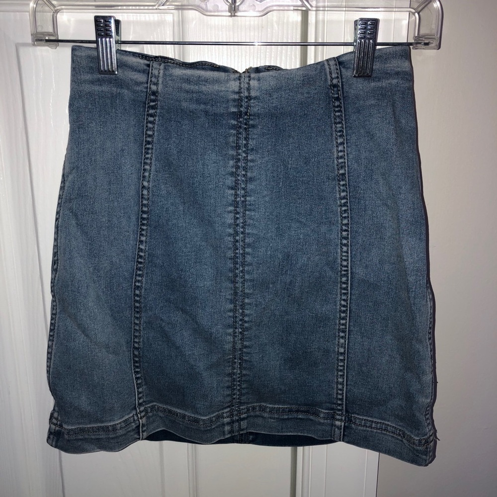 Free People denim skirt